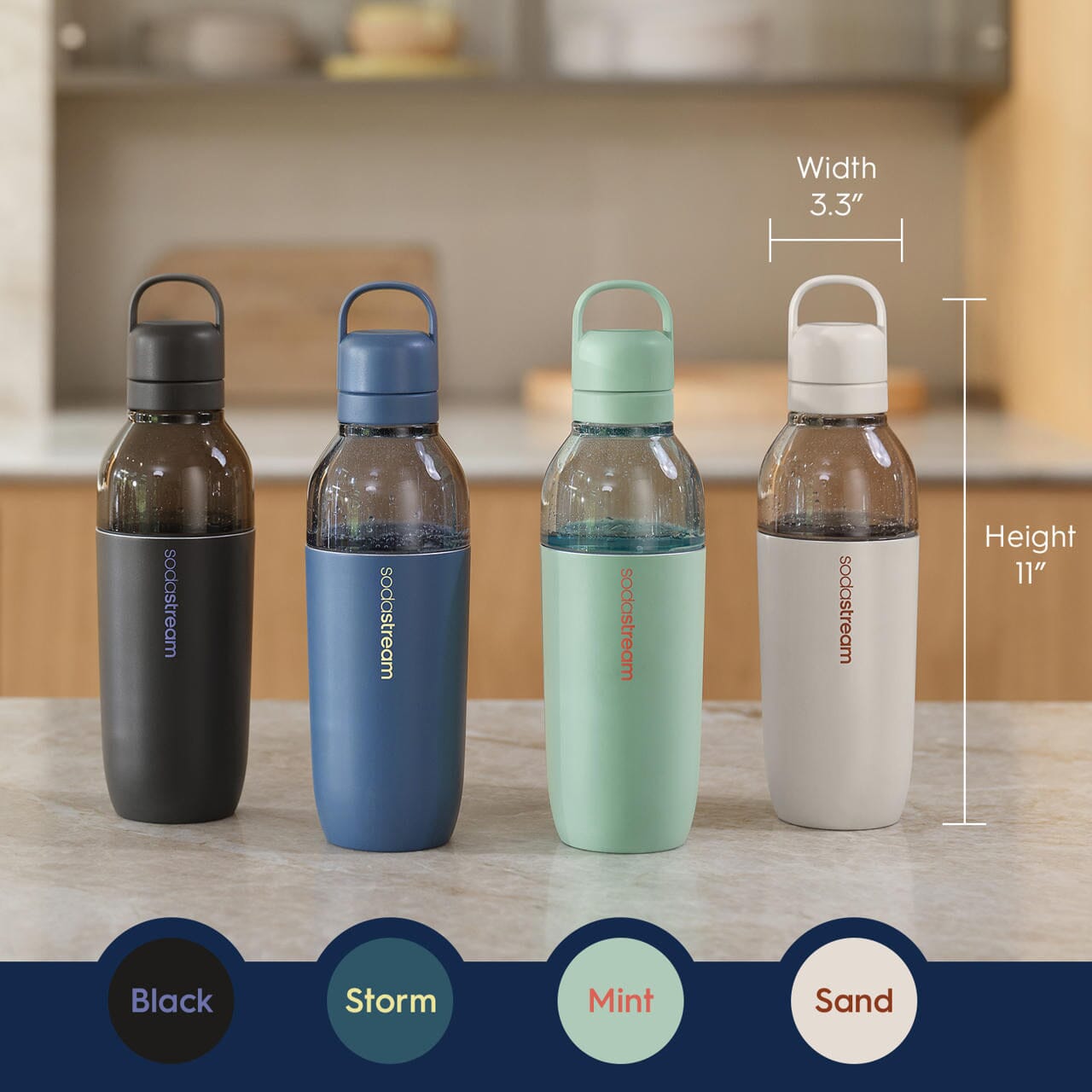Sodastream Fizz & Go? Easy Mix Insulated Stainless Steel Bottle Mint 23.7 oz - Image 3