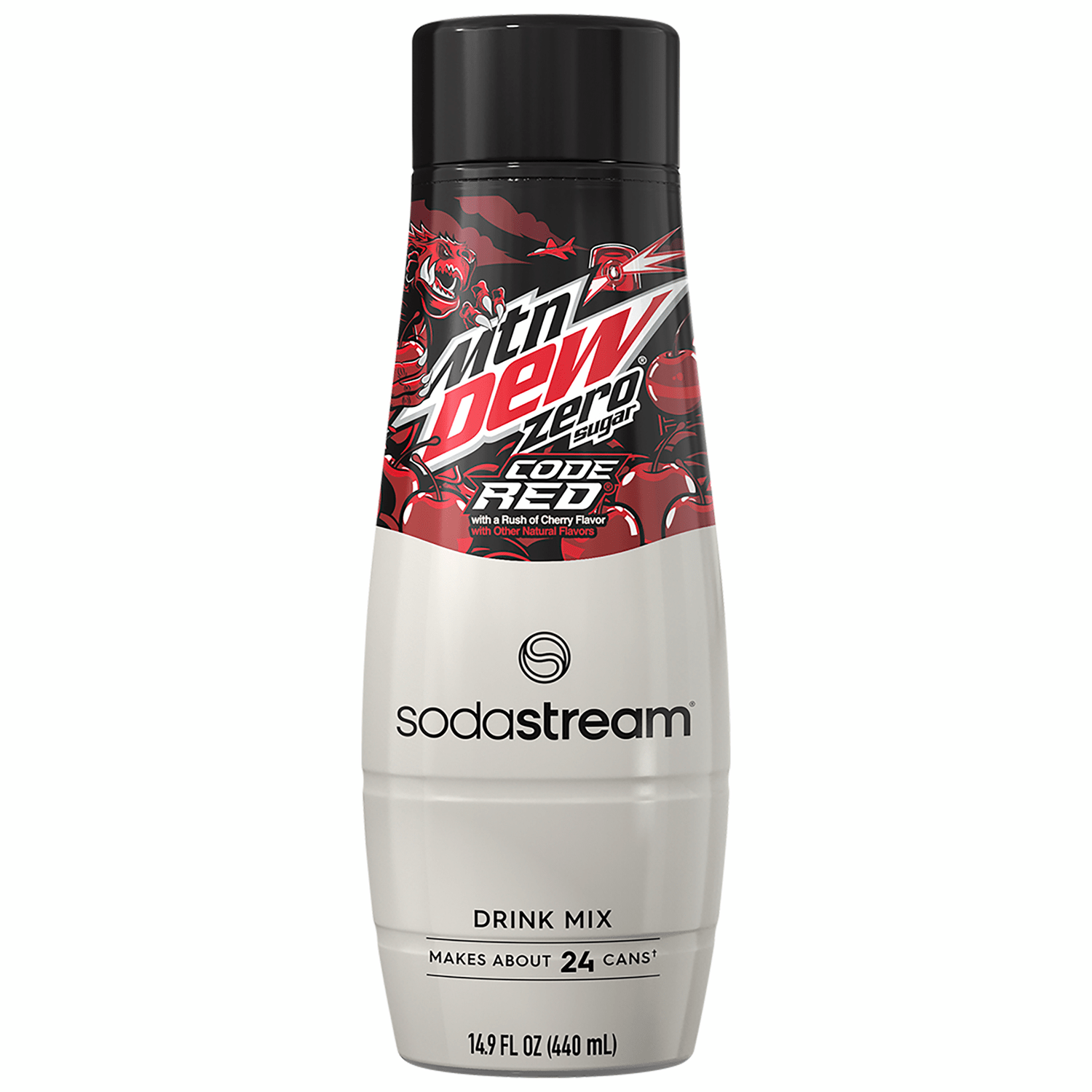 Sodastream MTN DEW Code Red Cherry Zero Sugar Drink Mix 440ml - final sale