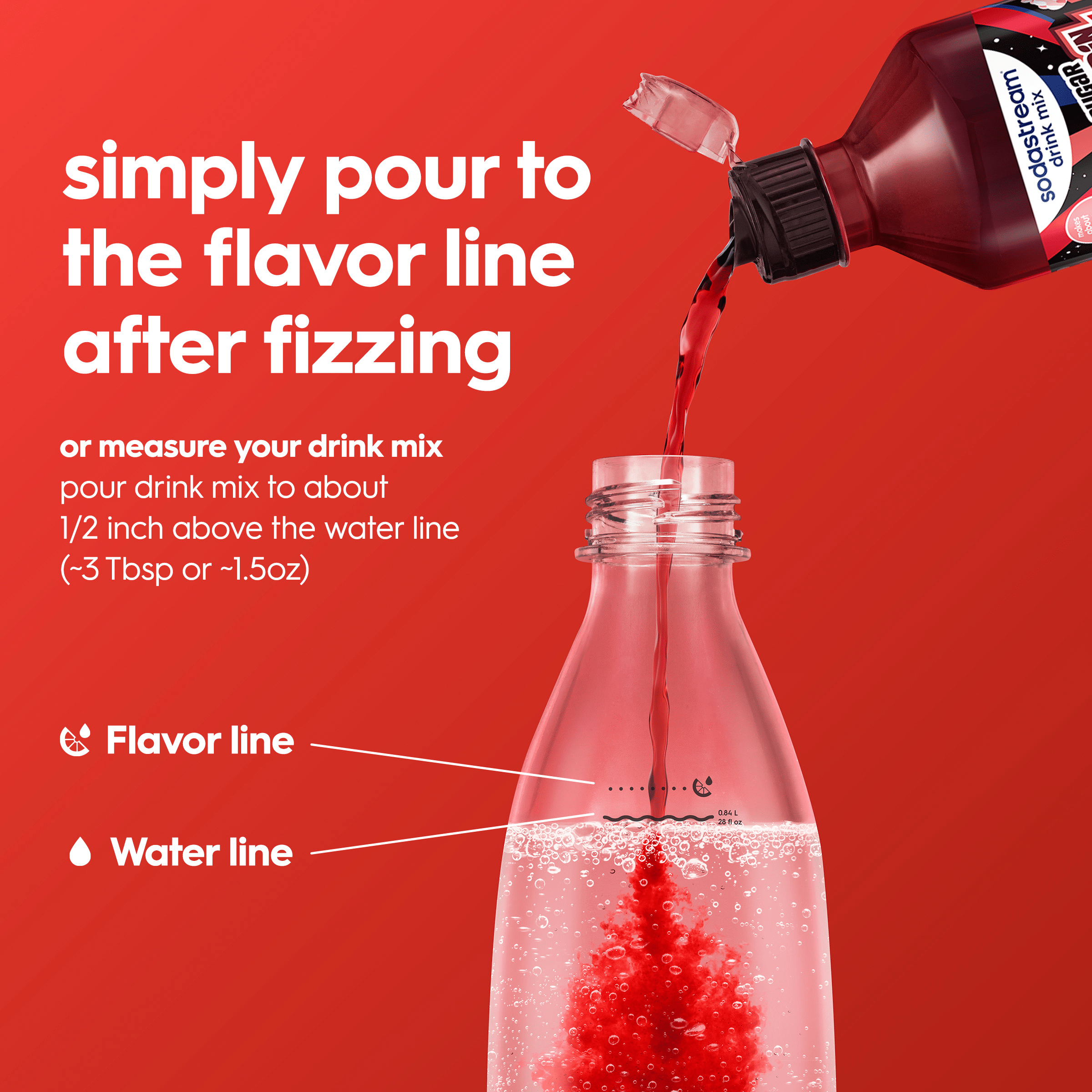 Sodastream MTN DEW Code Red Cherry Zero Sugar Drink Mix 4 Pack 440ml - Image 3